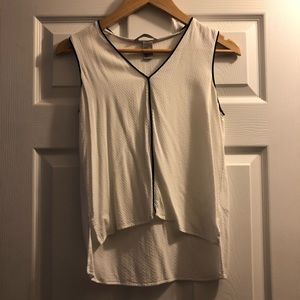White Blouse with Black Piping from H&M